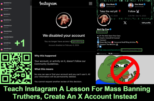 Teach Instagram A Lesson For Mass Banning Truthers, Create An X Account Instead