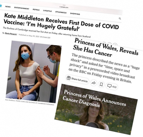 vaccination - The good news The Princess of Wales is alive. the bad news it was not the saline