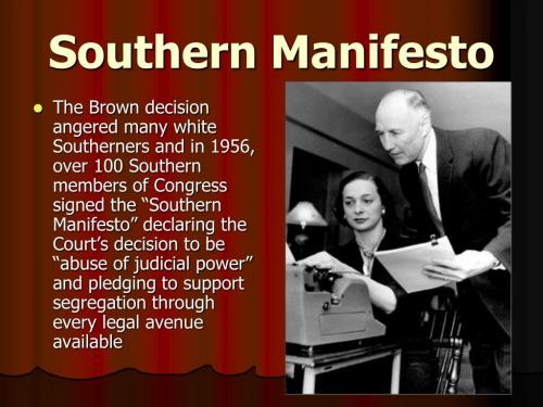 SOUTHERN MANIFESTO