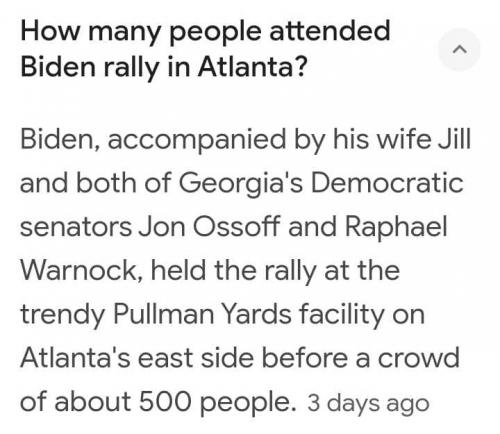 Biden Georgia rally attendance
