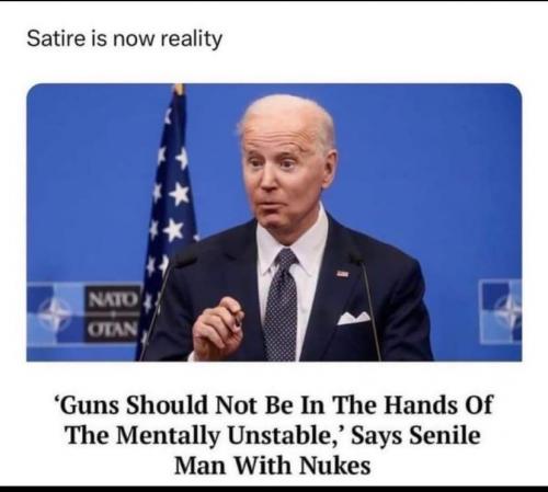 Guns, Biden, Nukes -- Senile Old Man