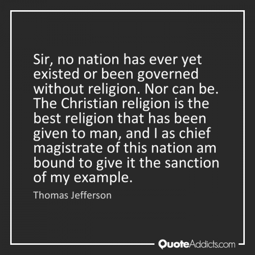 thomas jefferson christians