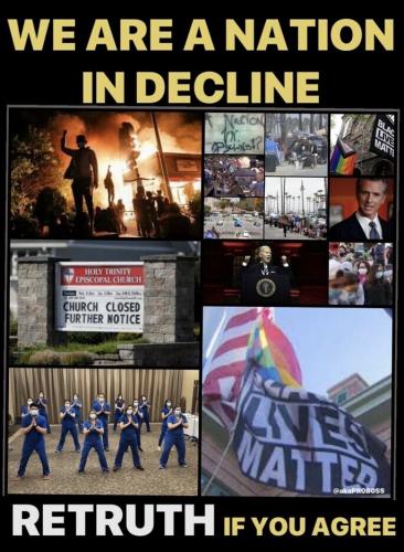 in decline