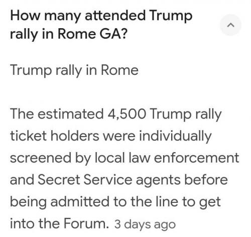 Trump Georgia rally attendance