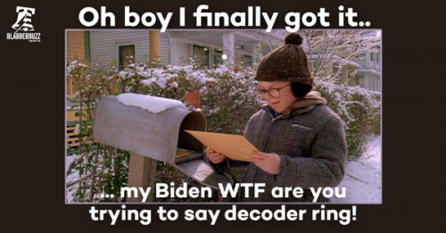 The Christmas Story, Ralphie, Movie -- WTF Biden Decorder Ring in the mail
