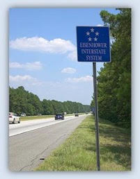 Roads, US Highways, America, USA, The Eisenhower Interstate System -- 1 Mile in every Five must be straight (Airstrips in times of war, emergencies,etc.)