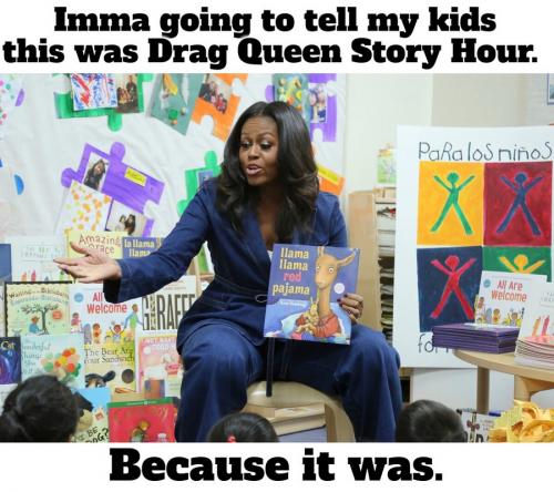 Imma going to tell my kids this was drag queen story hour