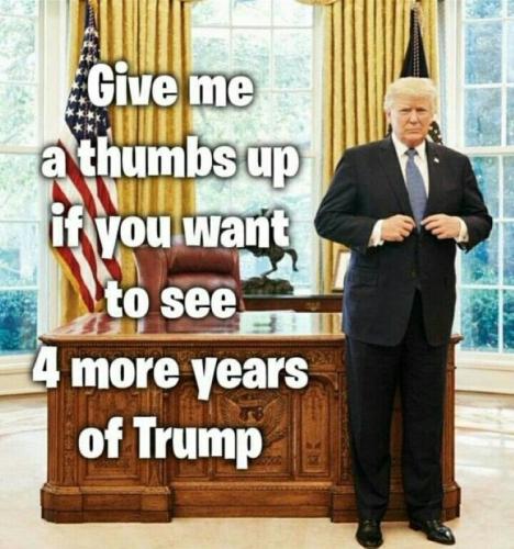 X thumbs up 4 more years