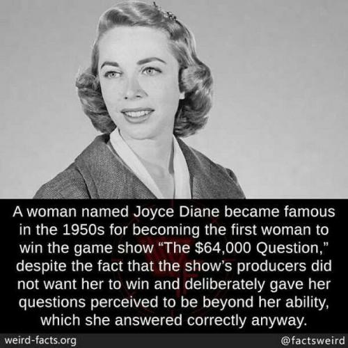 Joyce Diane, First Woman, Winner, Game Show -- $64,000 Question