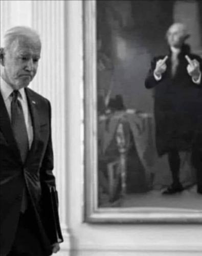 M Biden double fingered