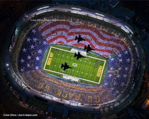 green bay packers flyover flag