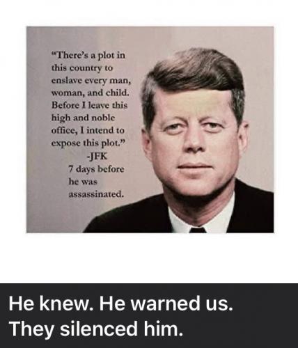 JFK - 'Plot in this country...'