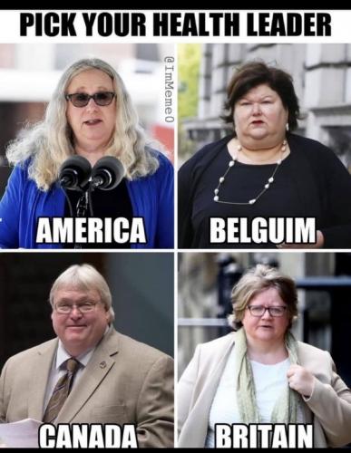 Health Minister, USA, Belgium, Canada, Britain, Richard L 'Rachel Levine' -- Fat, Obese Leaders