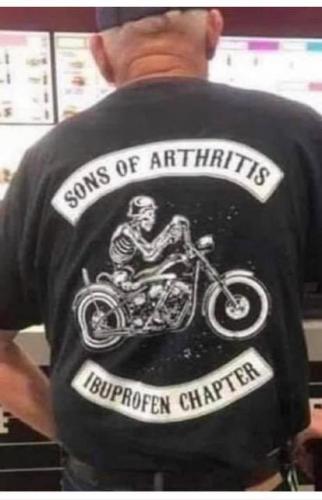 Motorcycle Gang, Shirt -- Sons of Arthritis, Ibuprofen Chapter