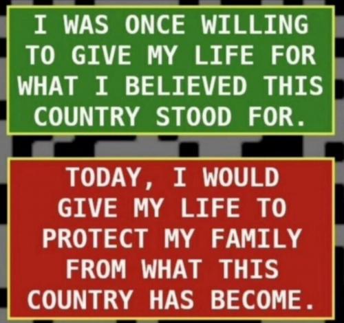 Patriot, USA, Country -- Stood for Then vs. Now Stand against