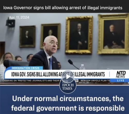 Iowa Gov on illegals