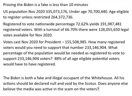 Biden is a fake