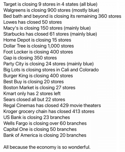 M store closings