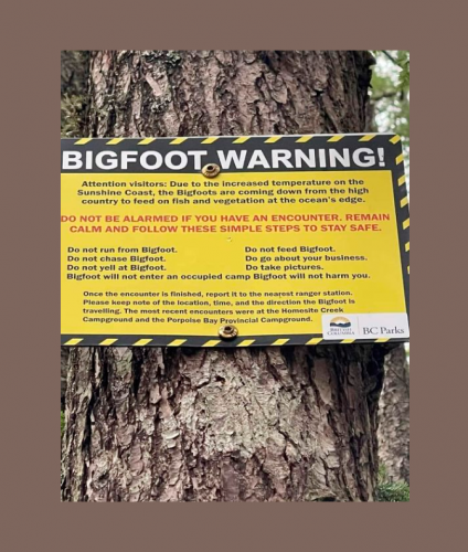 Bigfoot Warning