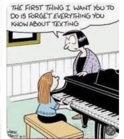 Piano Teacher, Child, Girl, Kid -- Forget Everything about Texting