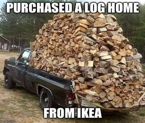 Log home from IKEA