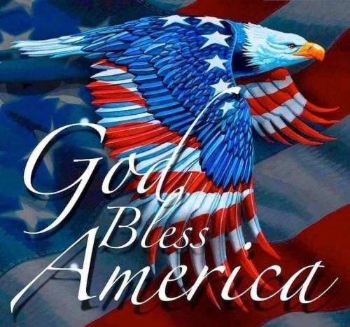 Patriotic eagle - God Bless America