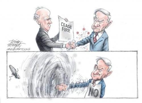 M cease fire