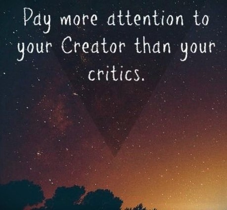 040424 - Creator, not critics