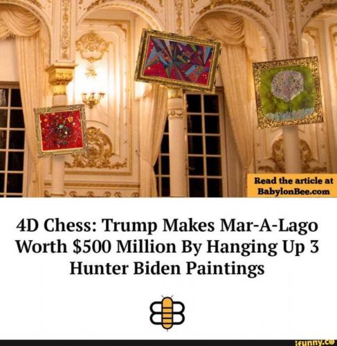 Trump, Hunter, Mar-A-Lago Lawsuit -- 3 Paintings of $500 million