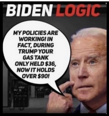 Biden, Gas Tank, Prices -- Logic