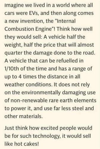 M imagine all cars were EV