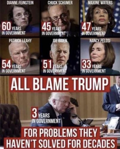 M all blame Trump