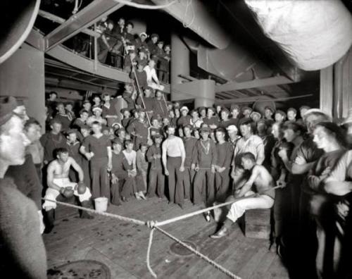 Boxing Match -- USS Oregon (1897)