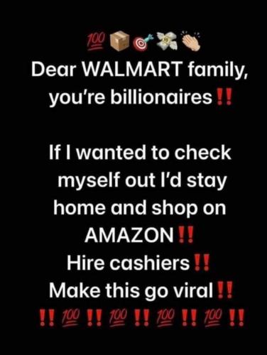Dear Walmart family