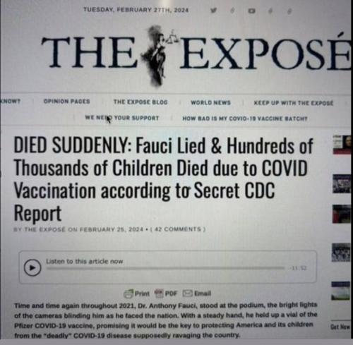 Fauci lied children died