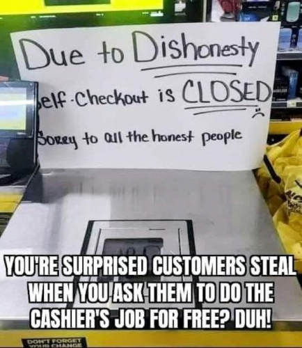 M self checkout closed