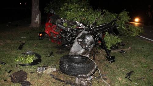 The remains of the pickup truck Ethan Couch was driving on June 15, 2023.