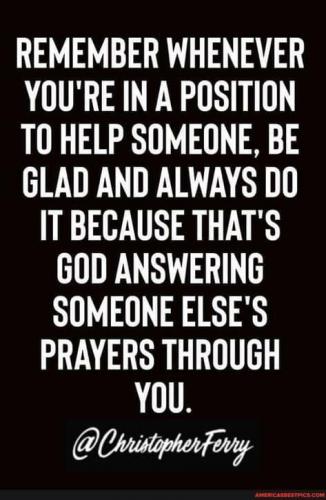 help someone