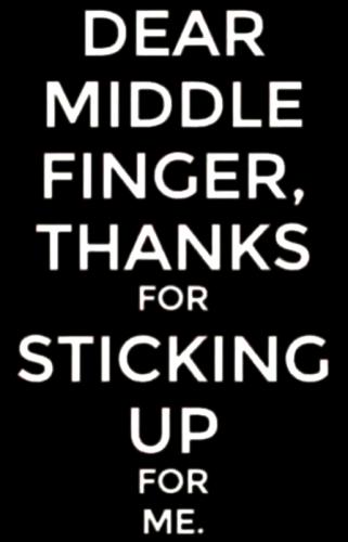 RO middle finger thanks