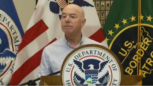 Mayorkas ends highly scripted border press conference