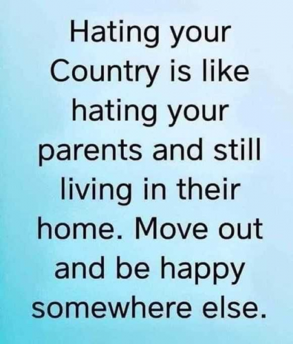 USA hating your courntry
