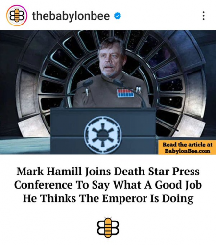 Biden, Mark Hamill, Star Wars, Emperor -- Death Star Press Conference, Evil Empire
