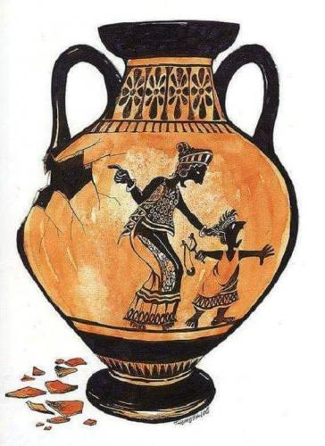Broken urn