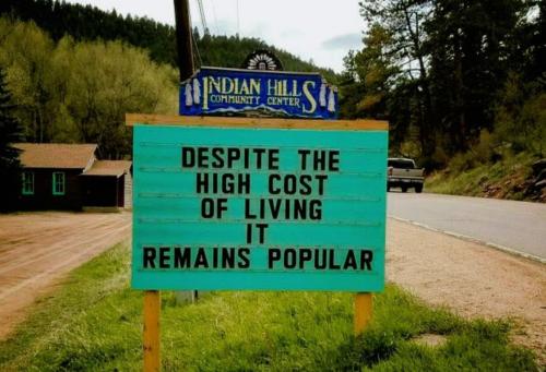 B high cost of living
