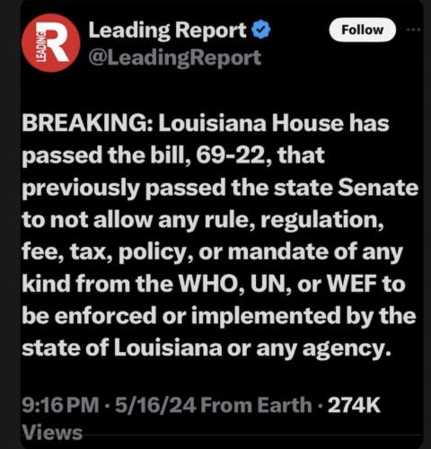 LA bans WHO-UN-WEF