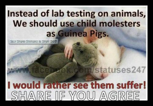 B lab testing child molesters