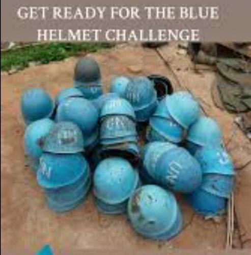 blue helmet