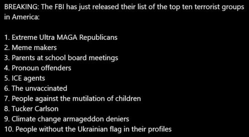 USA Top 10 terrorist groups