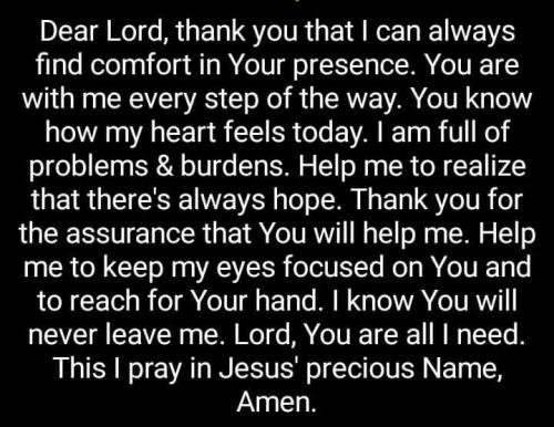 061324 - Comfort in your presence