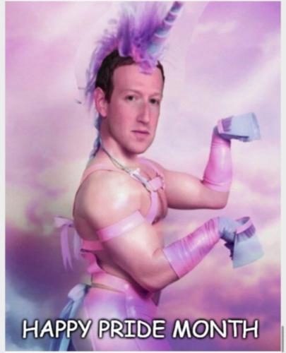 Facebook, Mark Zuckerberg, LGBT, Costume, Peacock -- Happy Pride Month